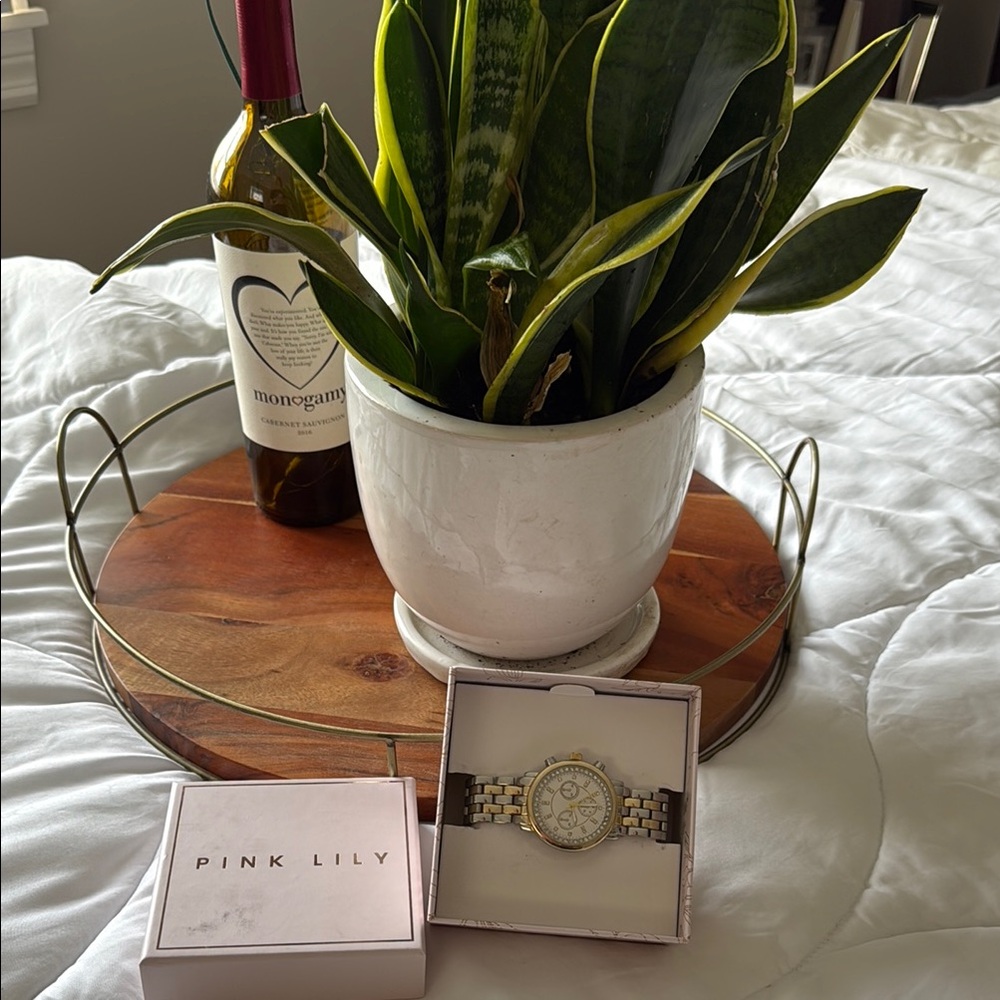 Pink Lily Gold and Silver Women's Watch